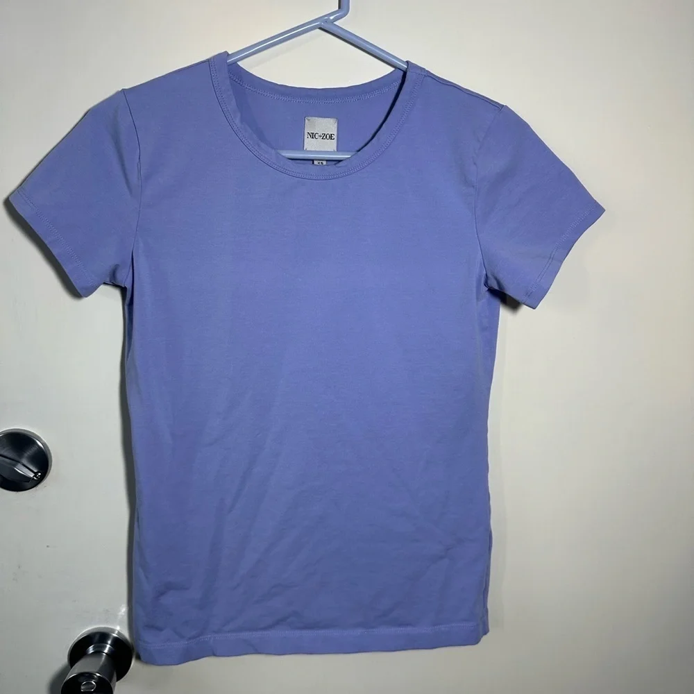 NIC+ZOE Lavender Crew Neck Top - Picture 2 of 5